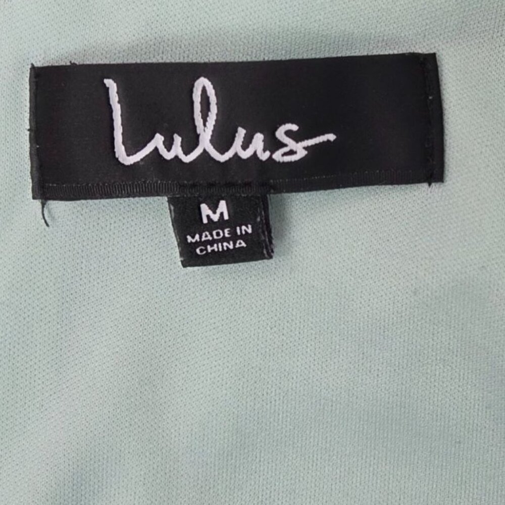 Lulus Mint Green Halter Front Cutout Back Skater Dress Size M - Picture 5 of 6